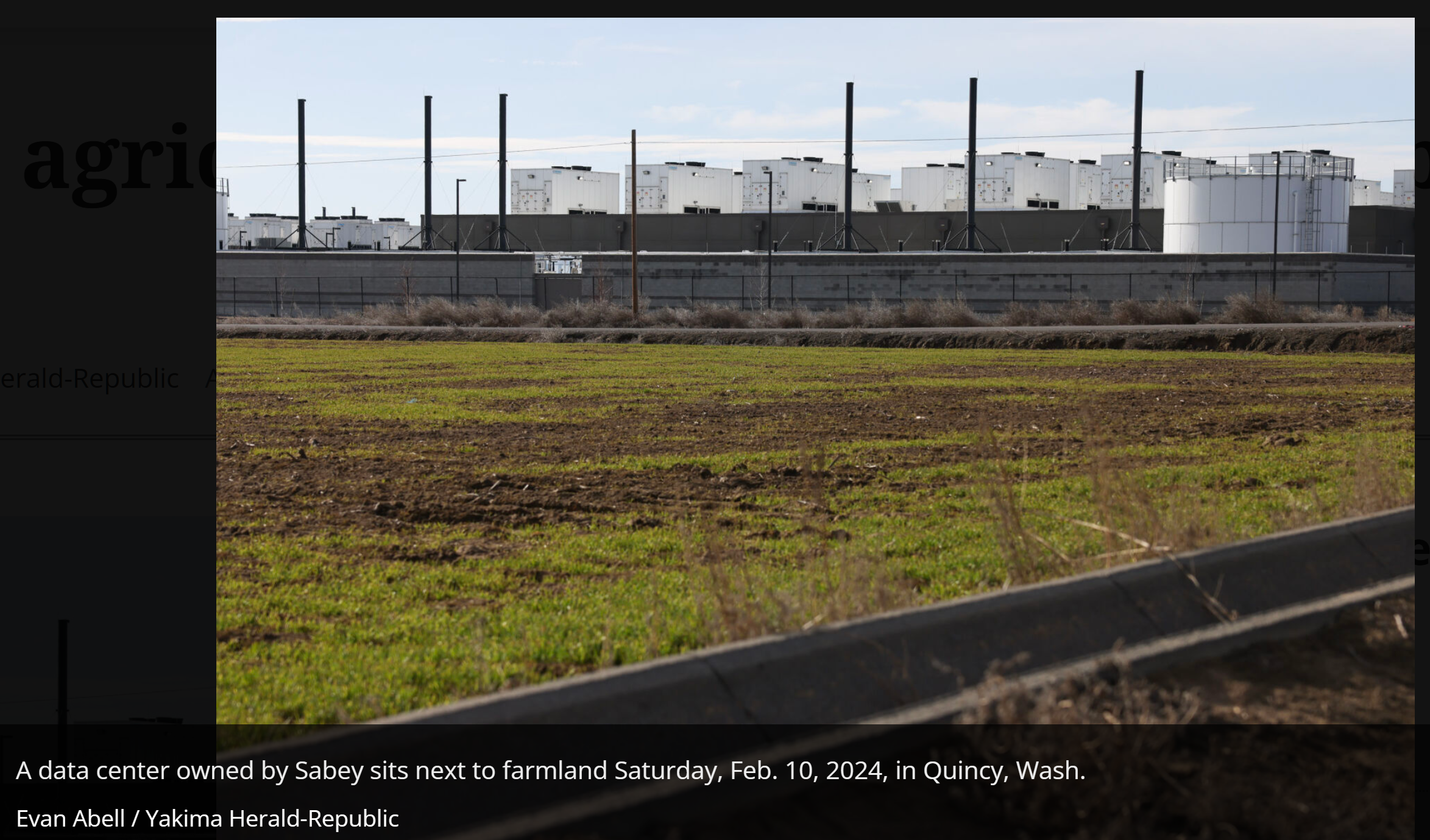 Several agricultural, data center issues began in Quincy